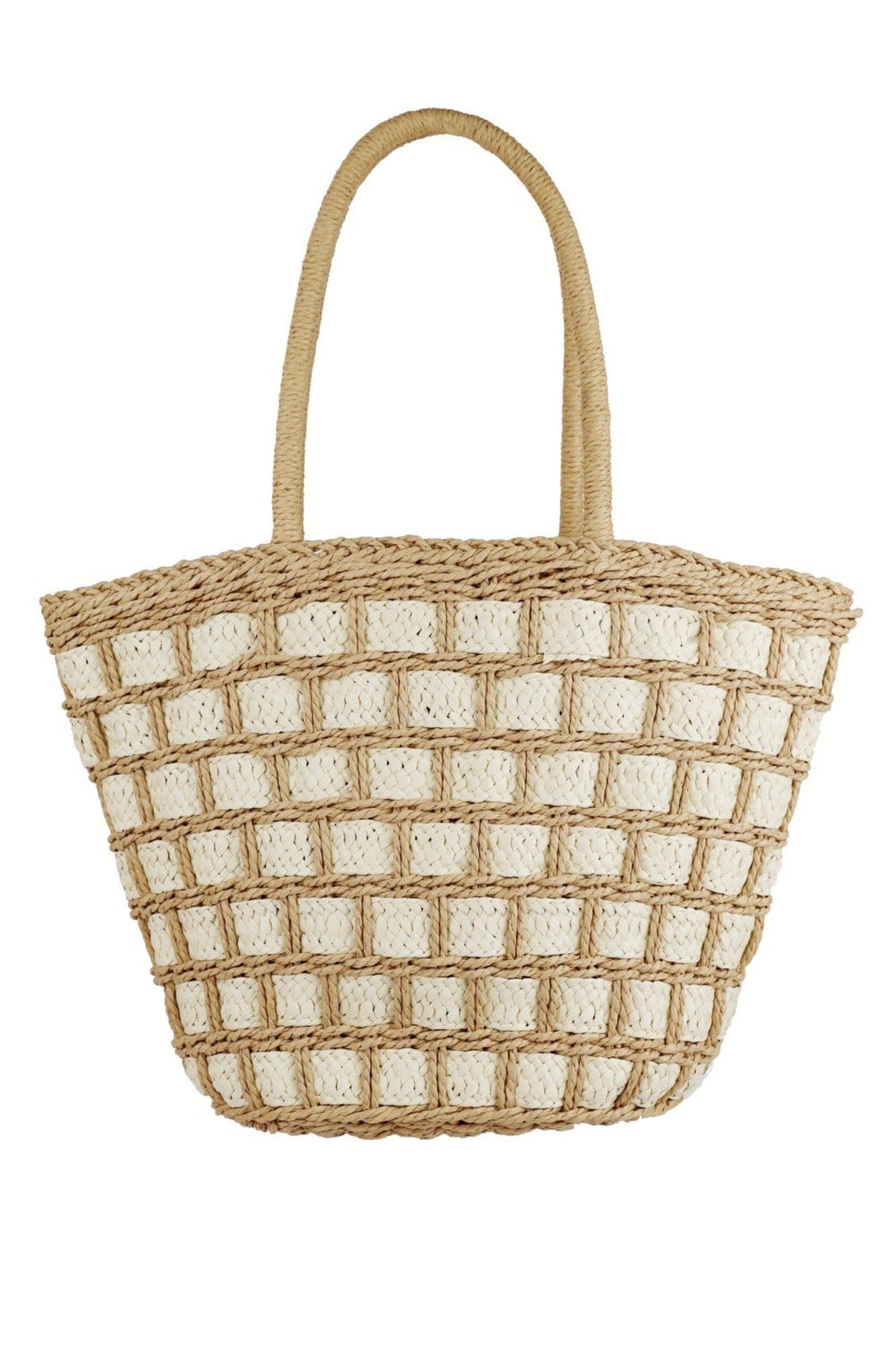 Ronnie Two Tone Straw Bag