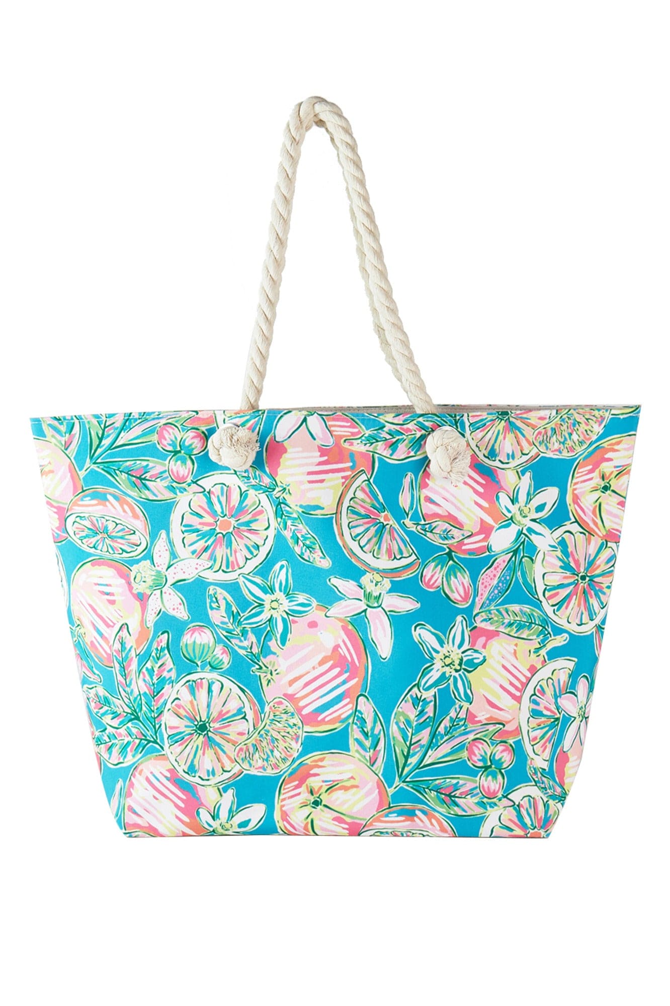 Hand Drawn Grapefruit Beach Tote