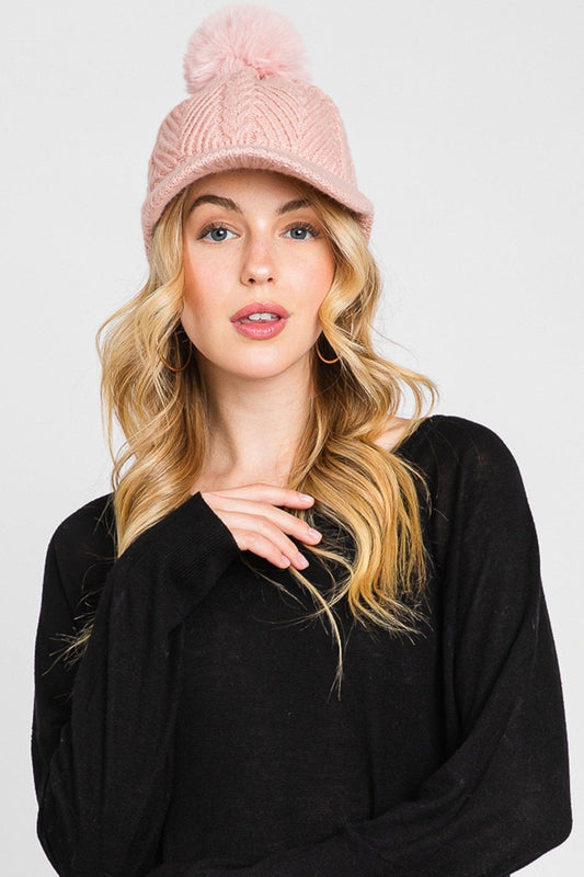 Amy Pom Pom Knit Cap