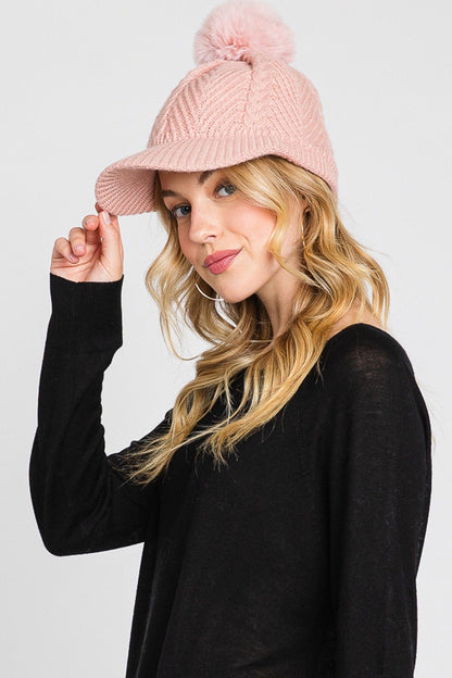 Amy Pom Pom Knit Cap