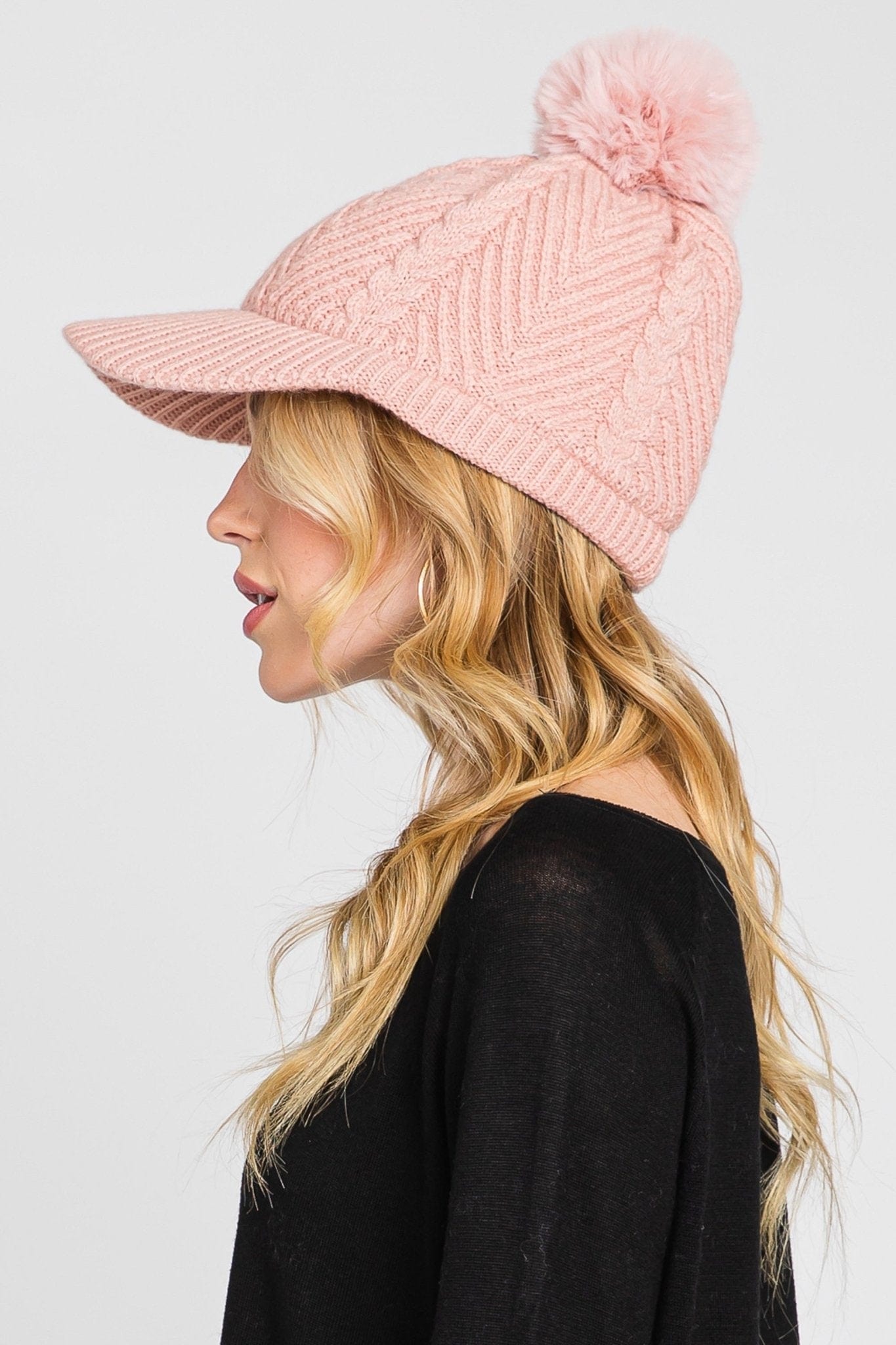 Amy Pom Pom Knit Cap