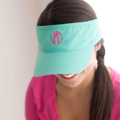 Personalized Mint Twill Visor