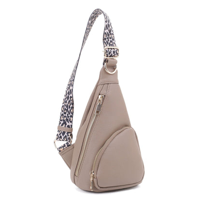 Erica Leopard Strap Sling Bag