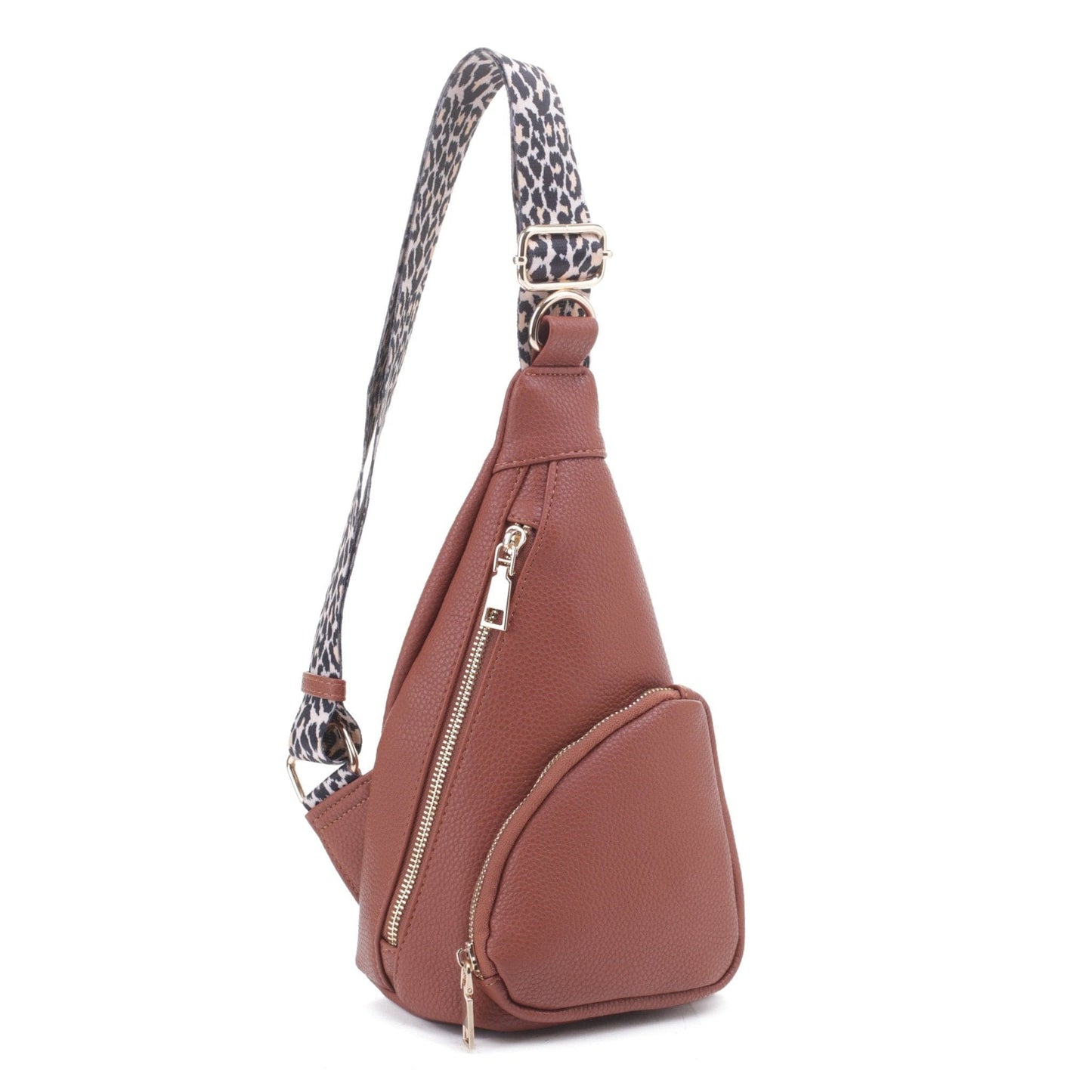 Erica Leopard Strap Sling Bag