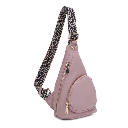 Erica Leopard Strap Sling Bag