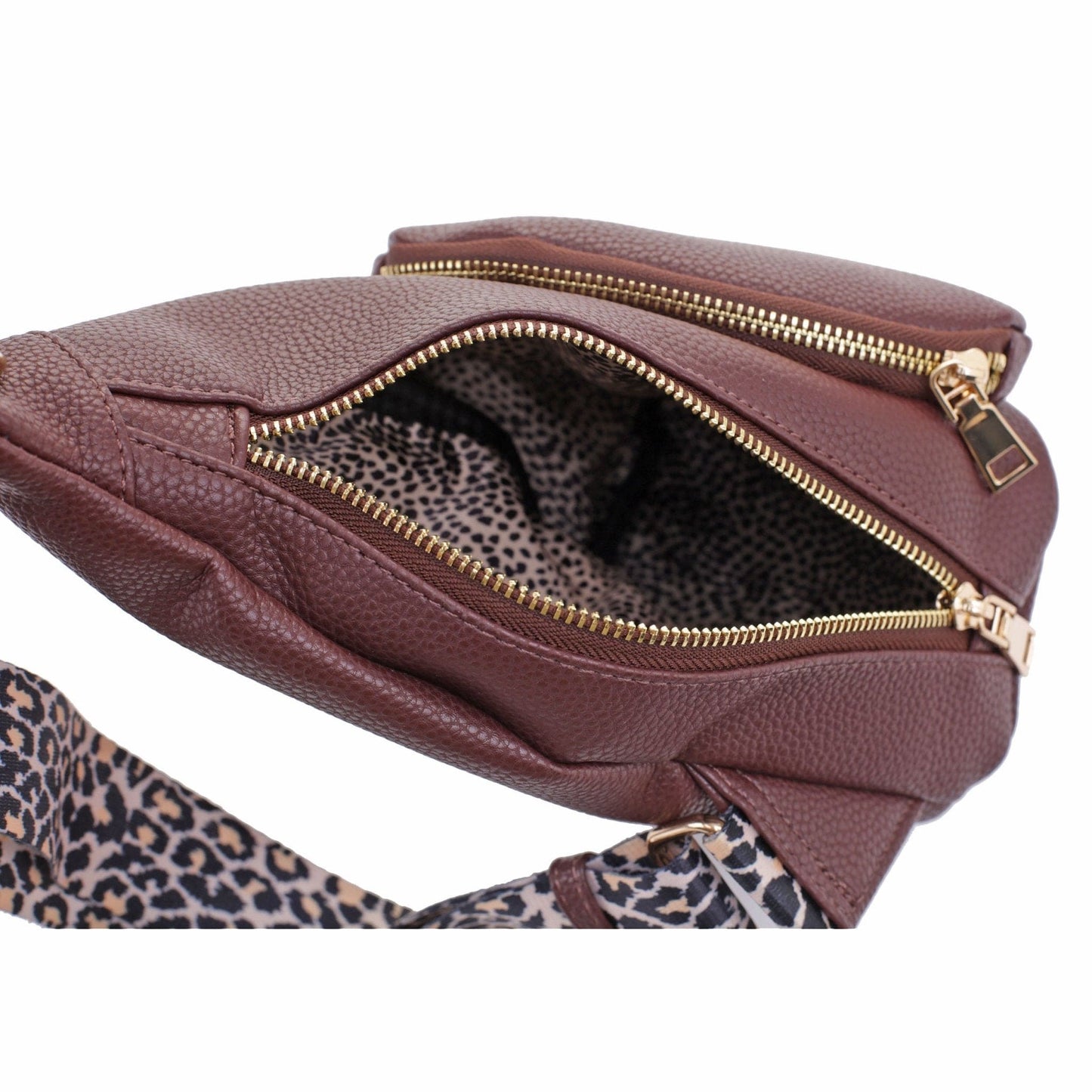 Erica Leopard Strap Sling Bag