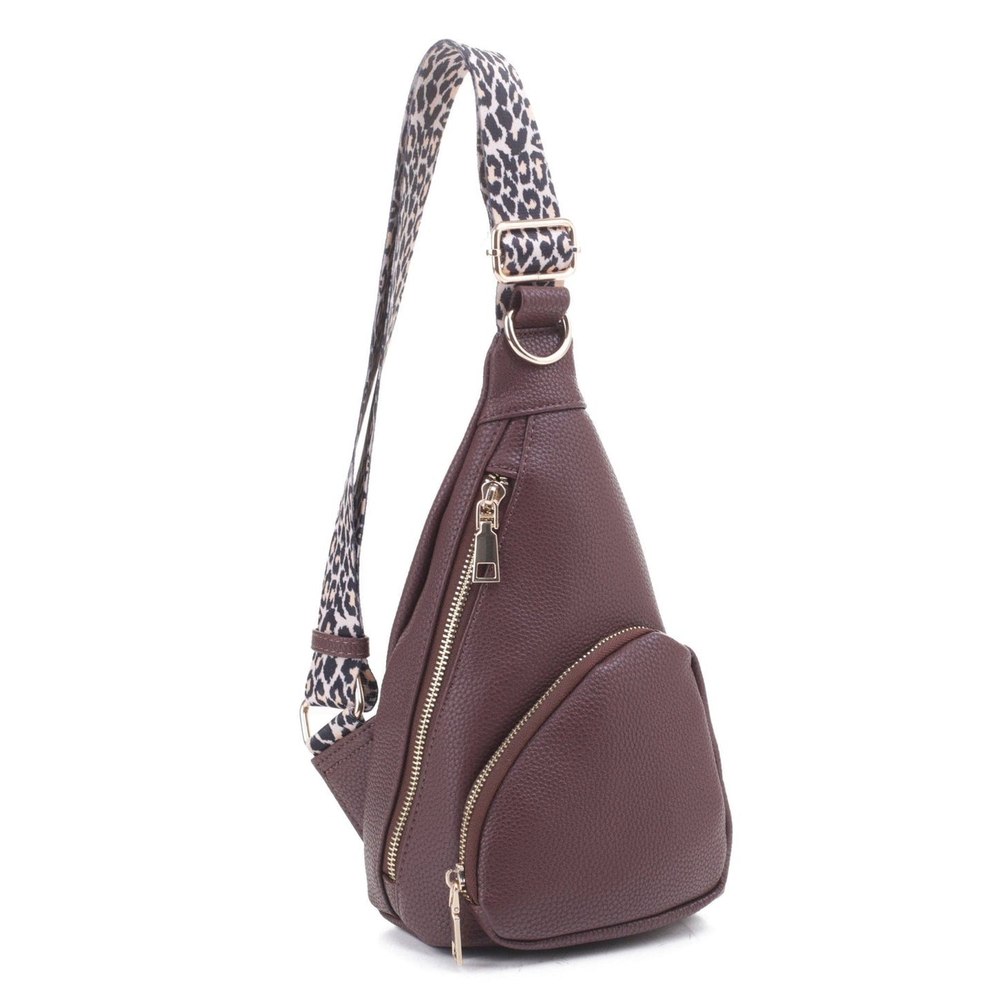 Erica Leopard Strap Sling Bag