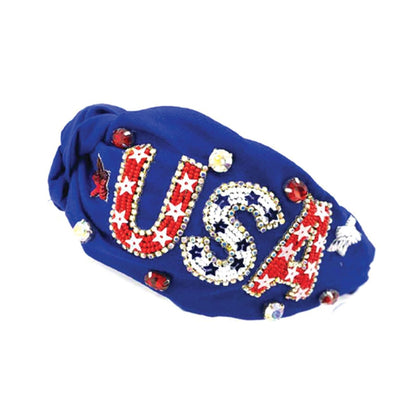 USA Beaded Headband