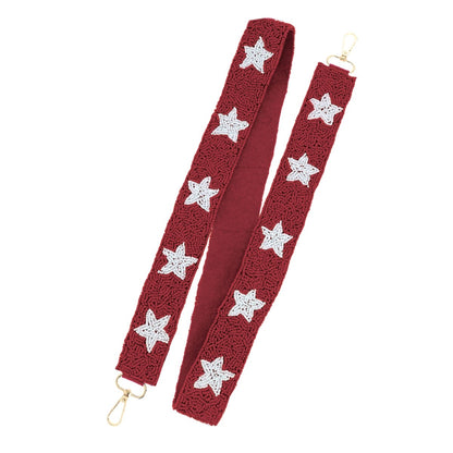 Garnet Star Beaded Purse Strap