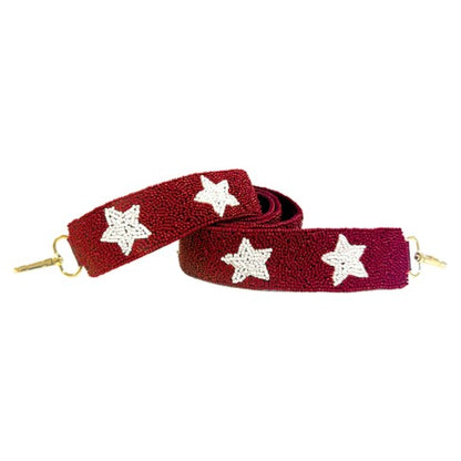 Garnet Star Beaded Purse Strap