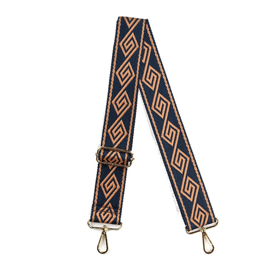 Navy & Camel Kara Crossbody Strap