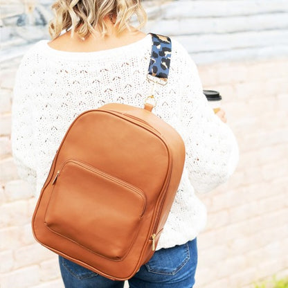 Navy Leopard Crossbody Strap