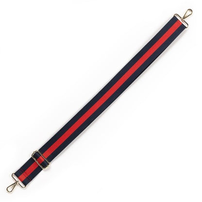 Navy & Red Stripe Crossbody Strap