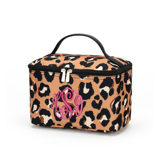 Personalized Mega Leopard Cosmetic Bag