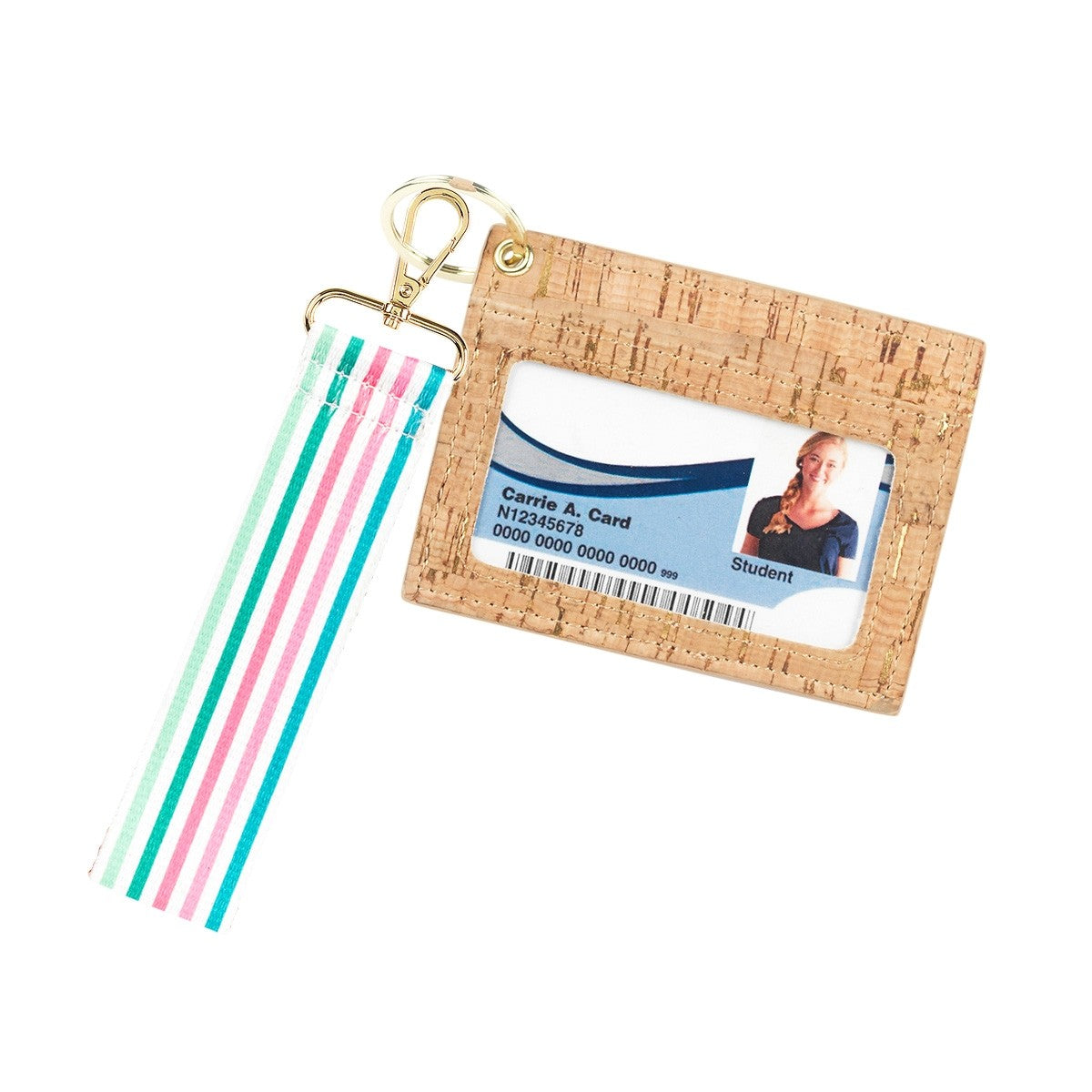 Cork Wallet with Tulum Stripe Wristlet