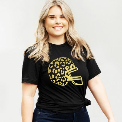 Gold Leopard Helmet T-Shirt