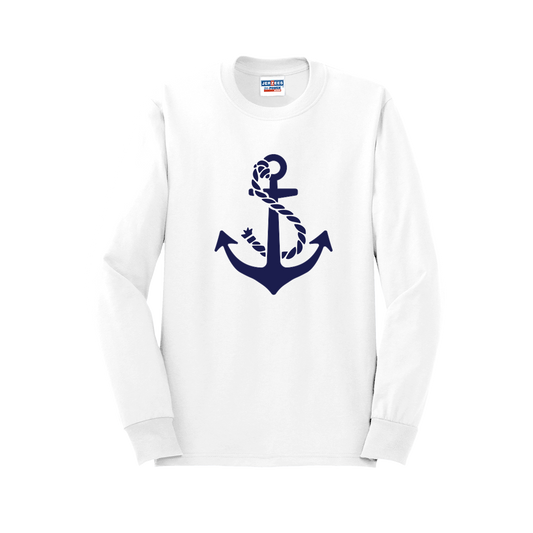 Navy Anchor Long Sleeve Shirt