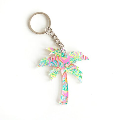 Tropical Palm Tree Keychain