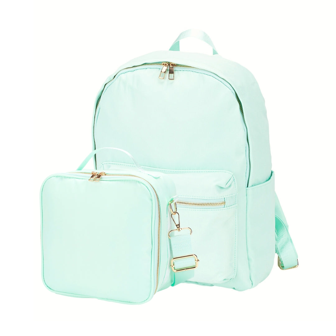 Personalized Matching Mint Backpack & Lunch Bag for Kids