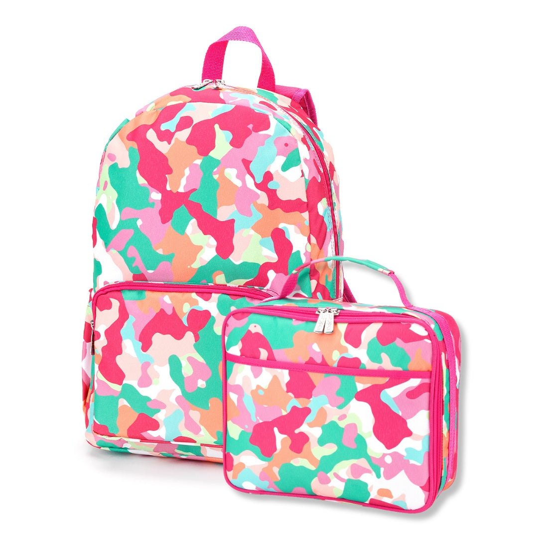 Personalized Kids Matching Fruit Punch Pink Backpack and Lunchbox