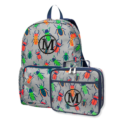 Personalized Kids Matching Bugs Backpack and Lunchbox