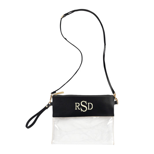 Personalized Black Clear Purse