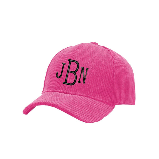 Personalized Hot Pink Corduroy Hat