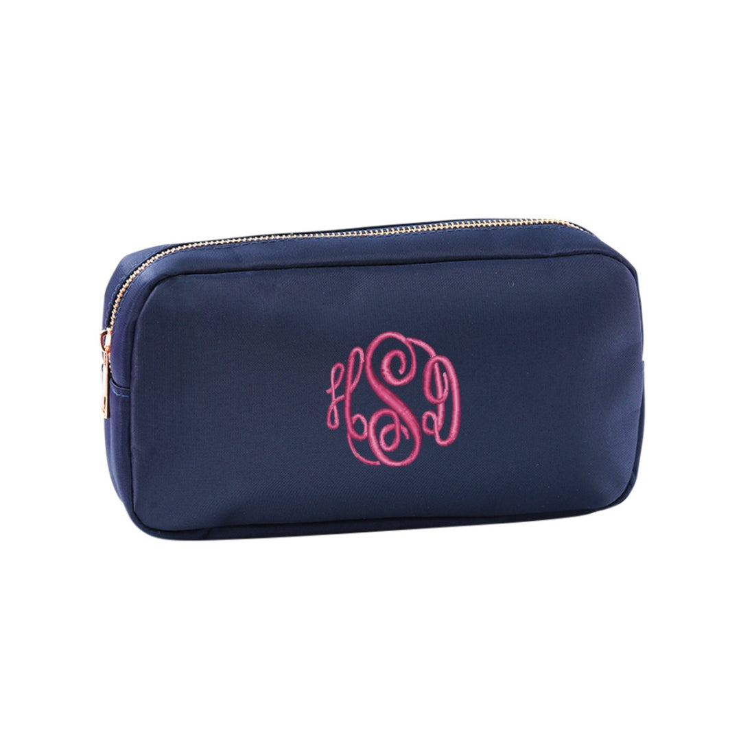 Personalized Navy Accessory Bag