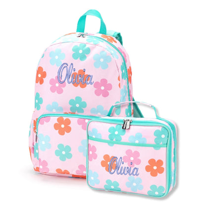 Personalized Kids Matching Daisy Backpack and Lunchbox