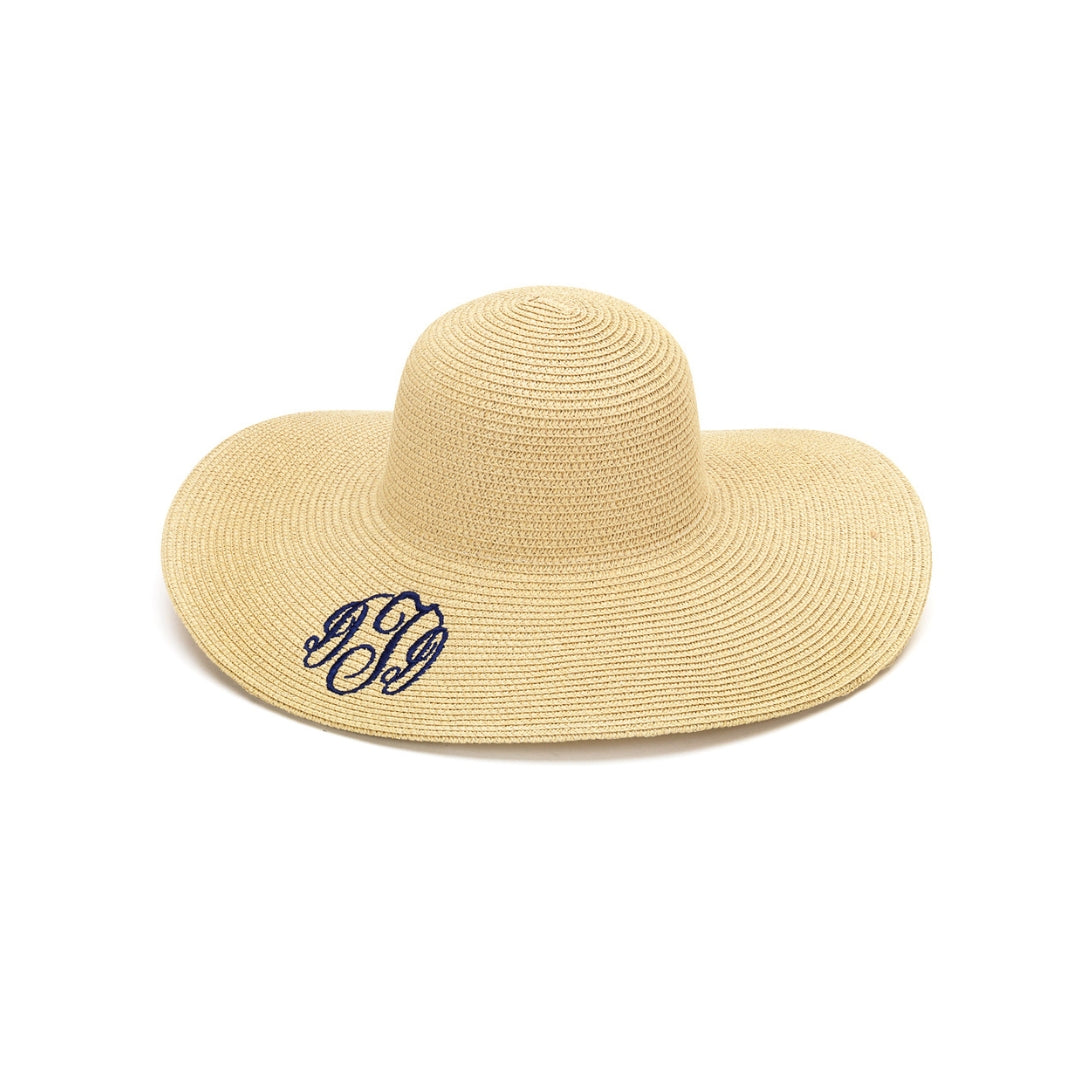 Personalized Natural Adult Floppy Beach Hat