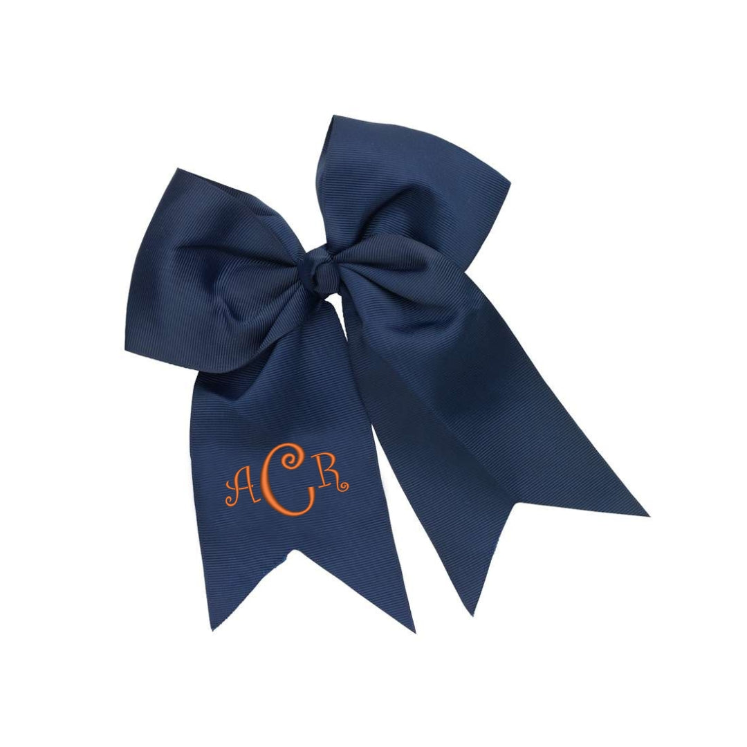 Personalized Navy Hair Bow