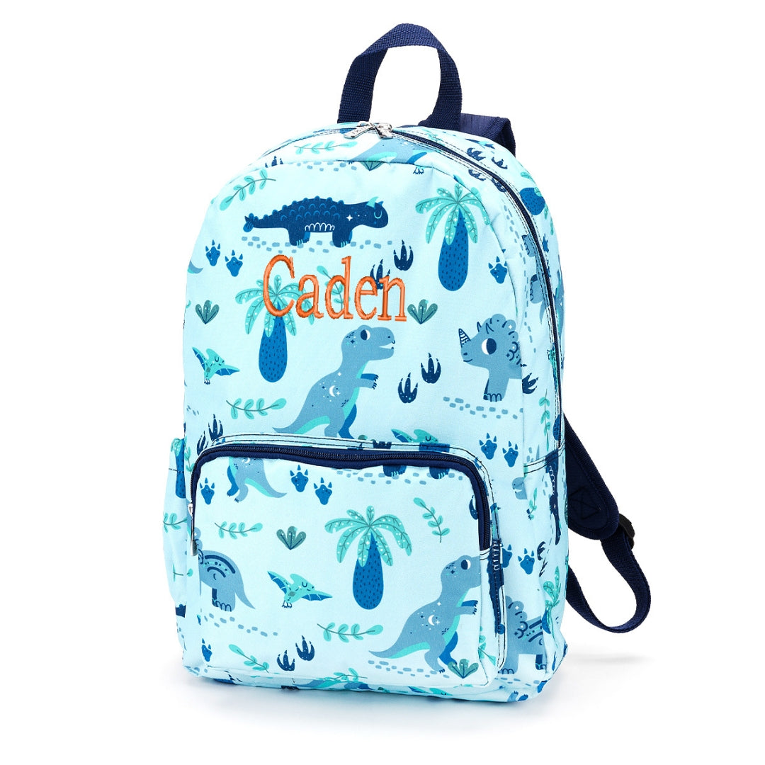 Personalized Kids Matching Dinosaur Backpack and Lunchbox