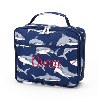 Personalized Kids Matching Shark Attack Backpack and Lunchbox