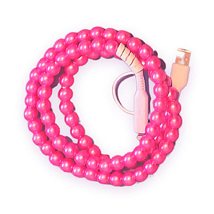 Cute Beaded 2 in 1 Phone Charger Cables