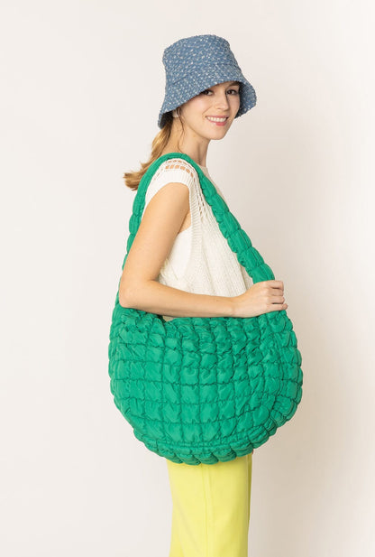 18" Extra Large Quilted Puffer Tote Bag