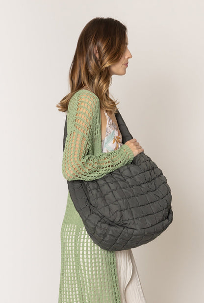 18" Extra Large Quilted Puffer Tote Bag