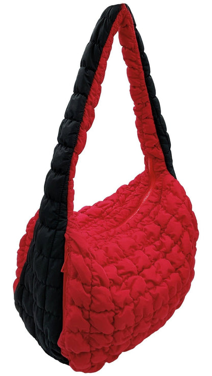 18" Extra Large Quilted Puffer Tote Bag - Team Colors