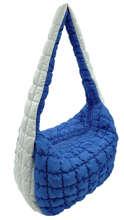 18" Extra Large Quilted Puffer Tote Bag - Team Colors