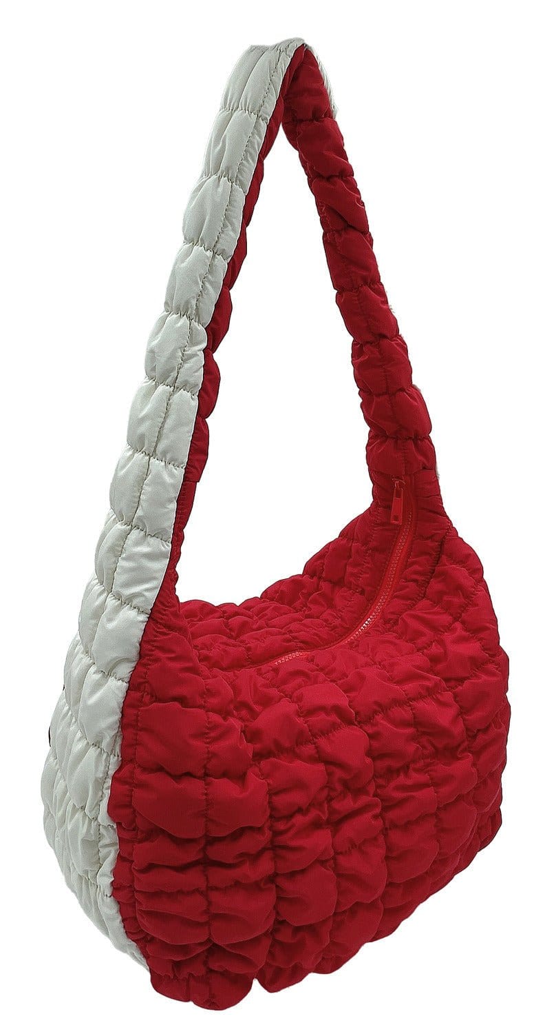 18" Extra Large Quilted Puffer Tote Bag - Team Colors