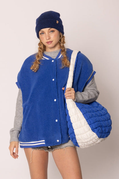 18" Extra Large Quilted Puffer Tote Bag - Team Colors