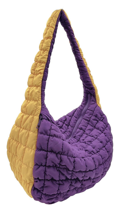 18" Extra Large Quilted Puffer Tote Bag - Team Colors