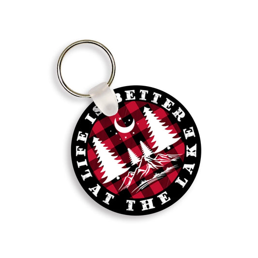 Buffalo Check Life Is Better Keychain