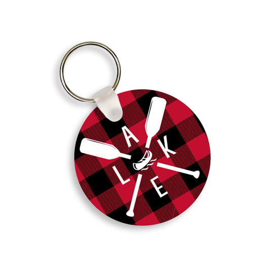 Buffalo Check Lake Keychain