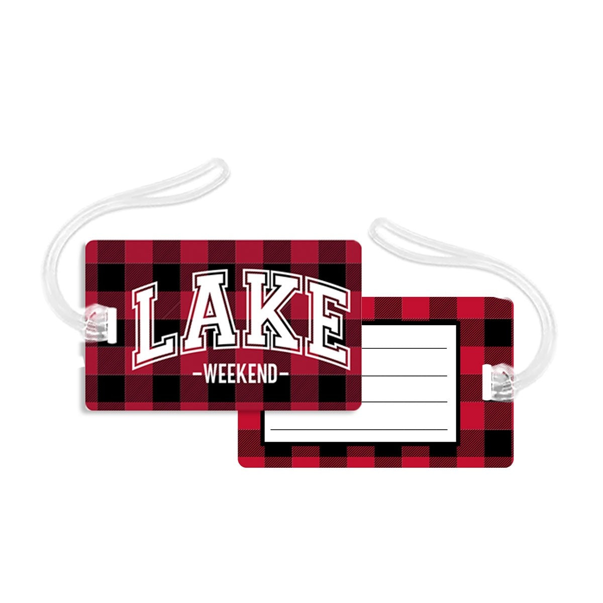 Buffalo Check Lake Weekend Luggage Tag