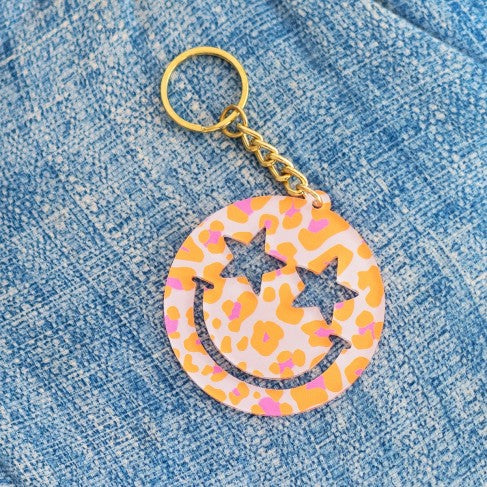 Smitten Kitten Star Eyes Smile Keychain