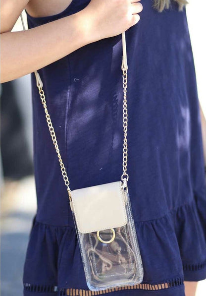 Transparent Clear Cell Phone Holder/Crossbody