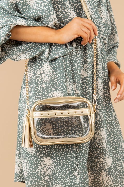 Clear Crossbody With Tassel With Chain Strap