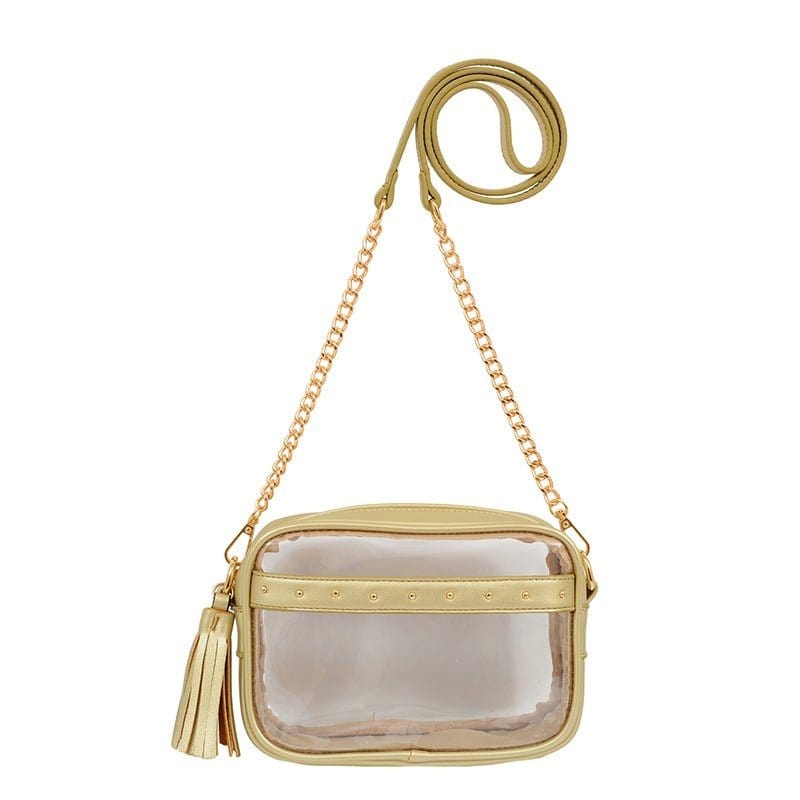 Clear Crossbody With Tassel With Chain Strap