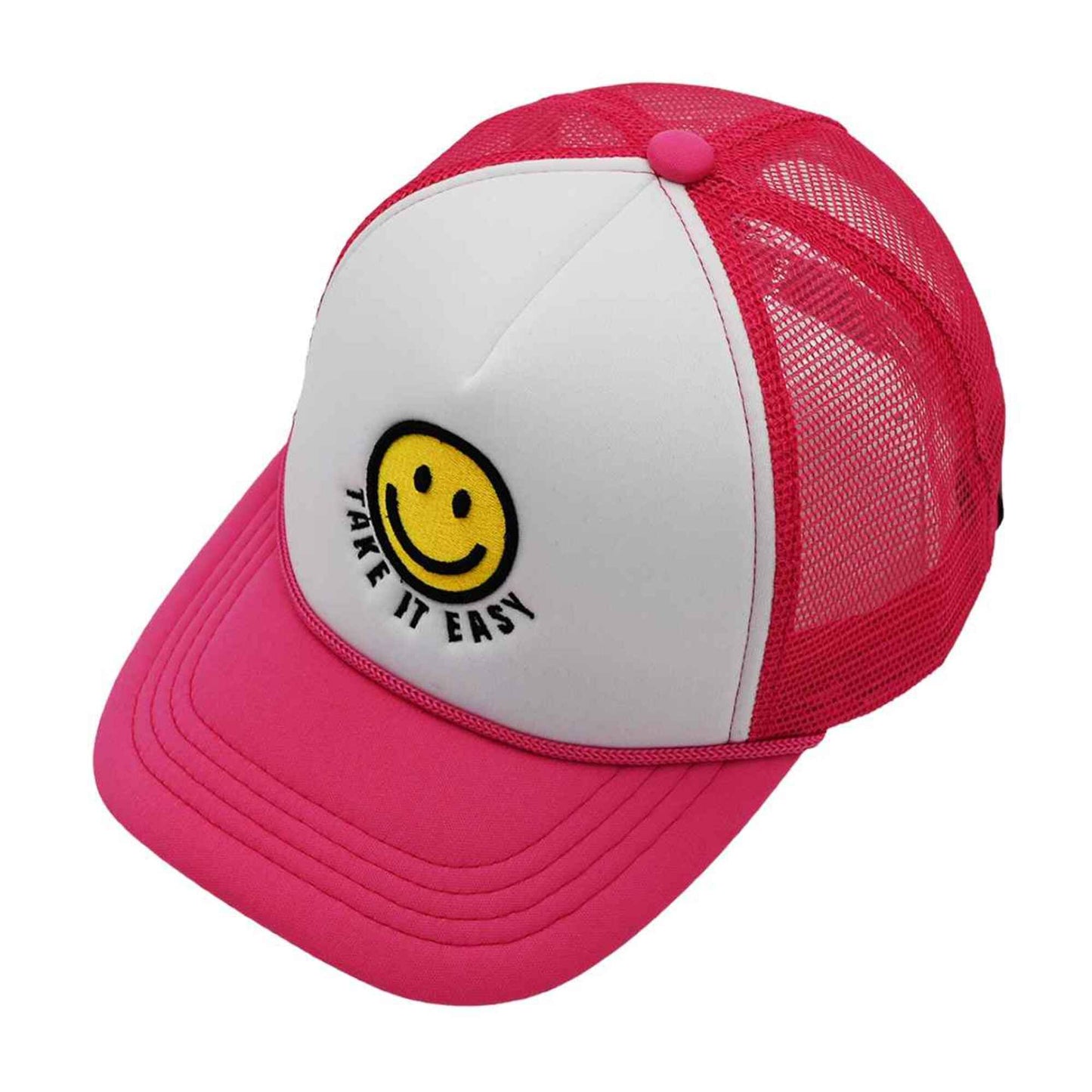 Take It Easy Smiley Face Trucker Cap