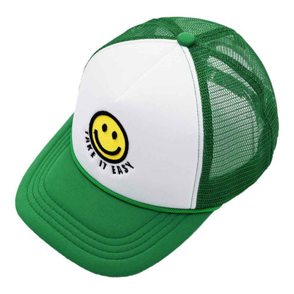 Take It Easy Smiley Face Trucker Cap